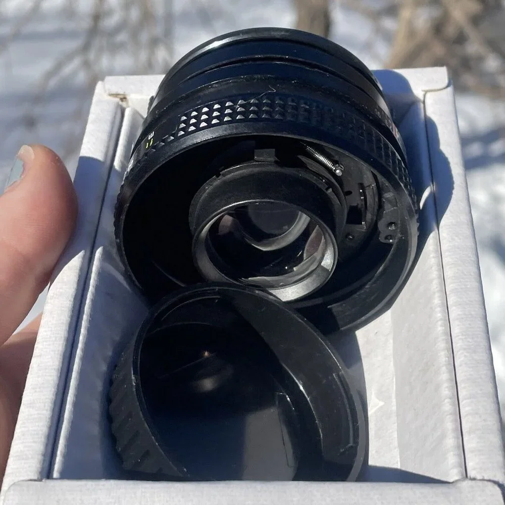 Vintage Camera Lens Rikenon 52 Zoom 1:2 50mm RKN 35-70 F3.5-4.5 w/ Box RICOH